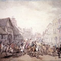 York City during the Races by Thomas Rowlandson