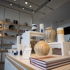 Shop displays in an art gallery