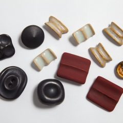 Collection of brightly coloured ceramic buttons