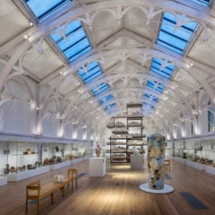 Part of the Centre of Ceramic Art collection, which has a mezzanine floor within a Victorian roof void.